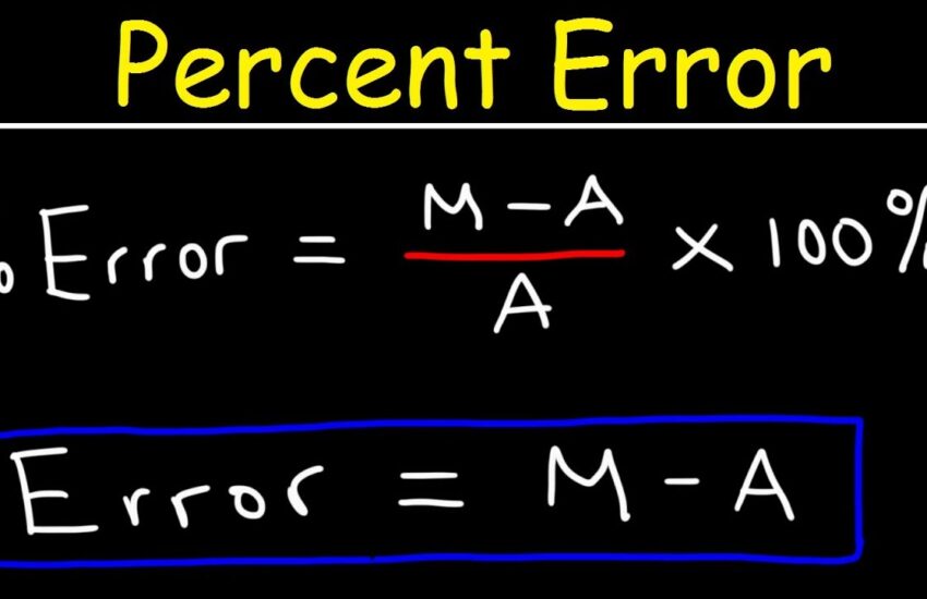 How To Calculate Percent Error